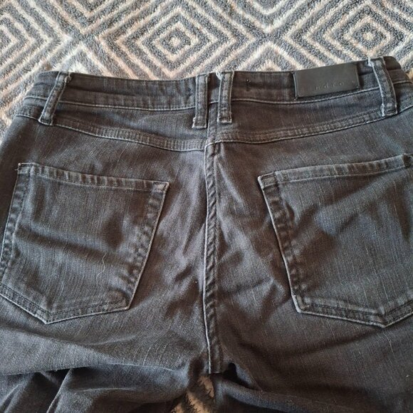 Sandro Paris Black Skinny Jeans with Ankle Zip, Distressed, Size 38 (US 6), 27 - Picture 5 of 10